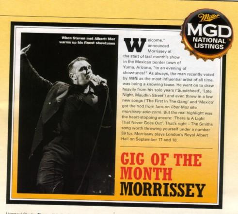 NME gig of the month article, scan from charminglass2002